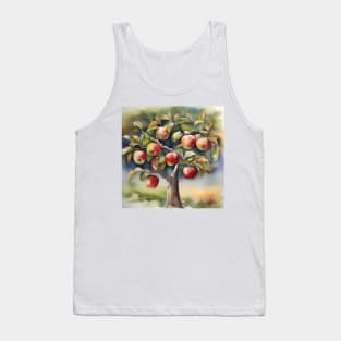 Apple Tree Day - January 6 - Watercolor & Pen Tank Top